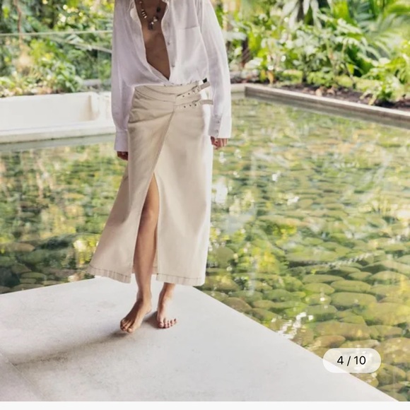 Zara Cream Maxi Skirt - Picture 10 of 11